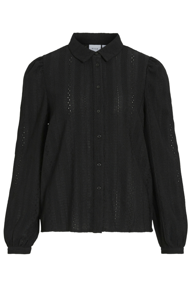 VIZANIA L/S SHIRT - NOOS 14107476 BLACK BEAUTY